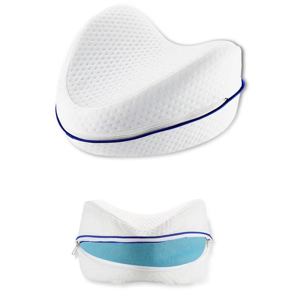 

Memory Foam Leg Pillow Heart Shaped Knee Cushion Orthopedic Support for Side Sleepers White