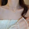 Collana a Clavicola con Nappa di Perle e Farfalla in Stile Coreano