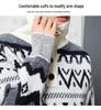 Women's Pure Wool Jacquard Knit Cardigan with Lapel - 2025 Autumn/Winter Elegant Thick Base Layer Sweater