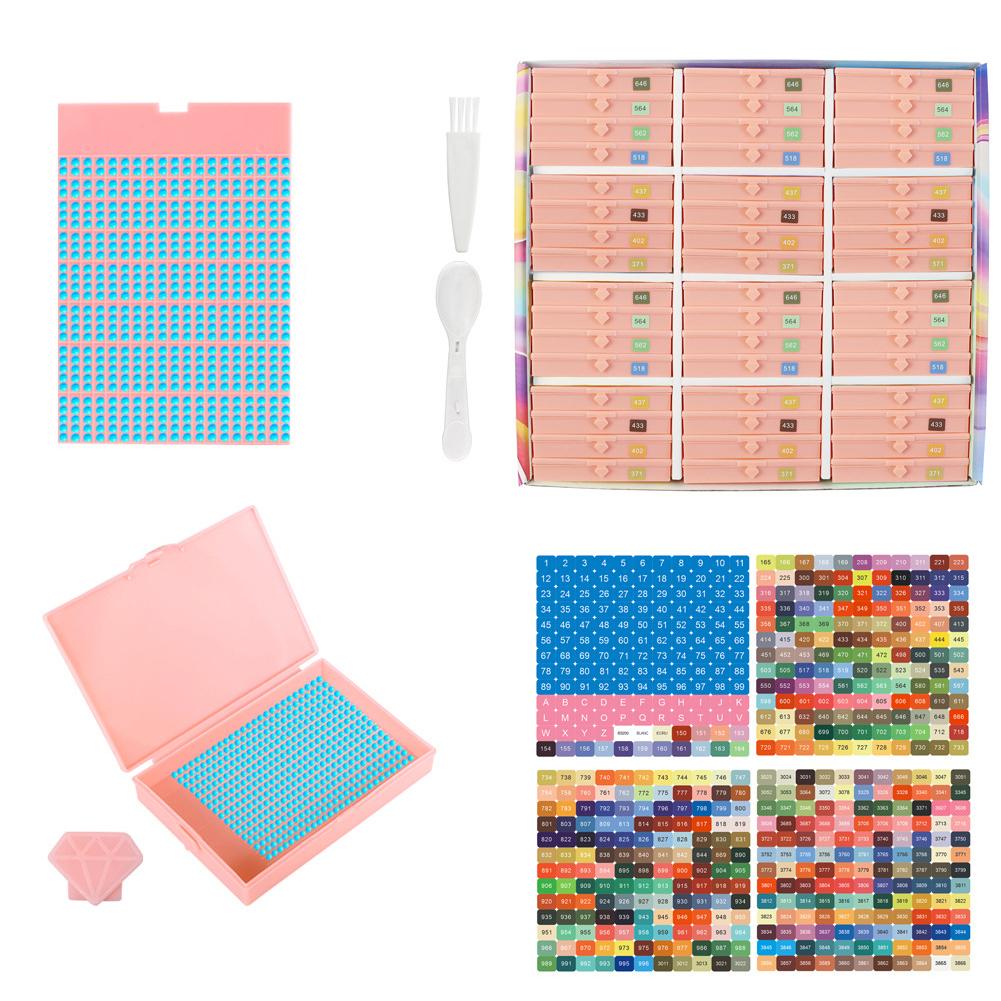 5D DIY Diamond Painting Tray with Spoon & Brush Diamond Painting Tool Tray Diamond Painting Storage Containers Trays for Adults