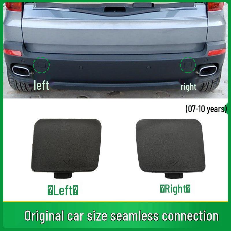 BMW X5 E70 Rear Bumper Towing Eye Cover, Tow Hook Hole Rescue Cover, Part 51127158447