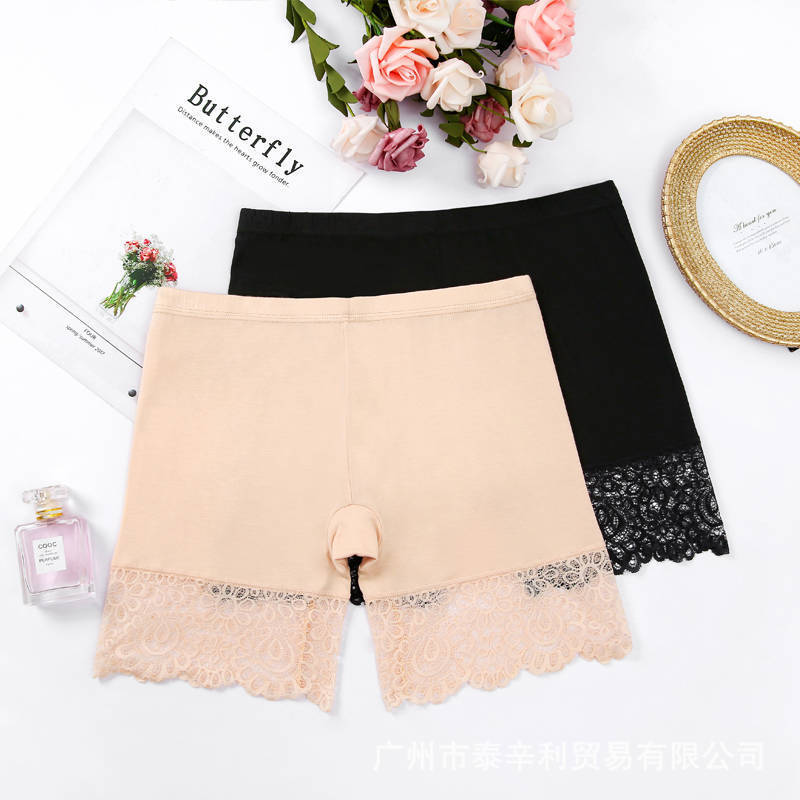 Safety Pants Anti-slip Summer Lace Plus-size Three-point Leggings Thin Safety Pants for Women