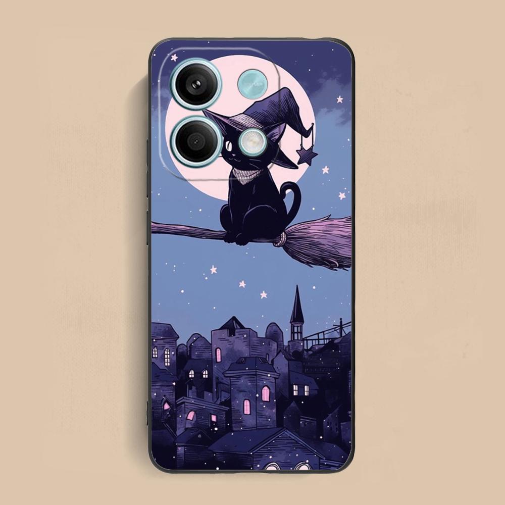 

Luna Moon Cat Mobile Phone Case for Xiaomi Redmi Note 14 13 12 11 S Pro Plus 4G 5G Colorful Printing Cover Cover Luxury Pretty Redmi Note 11S 4G