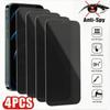 4PCS Privacy Screen Protectors for IPhone 14 15 Pro Max 7 8 16 Plus Anti-spy for IPhone 11 12 13 Pro MAX Mini XS XR X