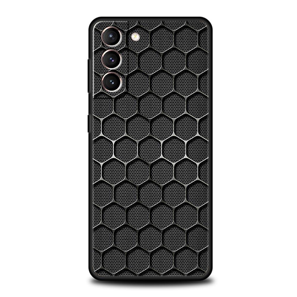 Phone Case For Samsung Galaxy S25 Edge S24 S23 S22 S21 Ultra S20 FE 5G S10 S10E S9 Plus Soft TPU Cover Honeycomb Pattern
