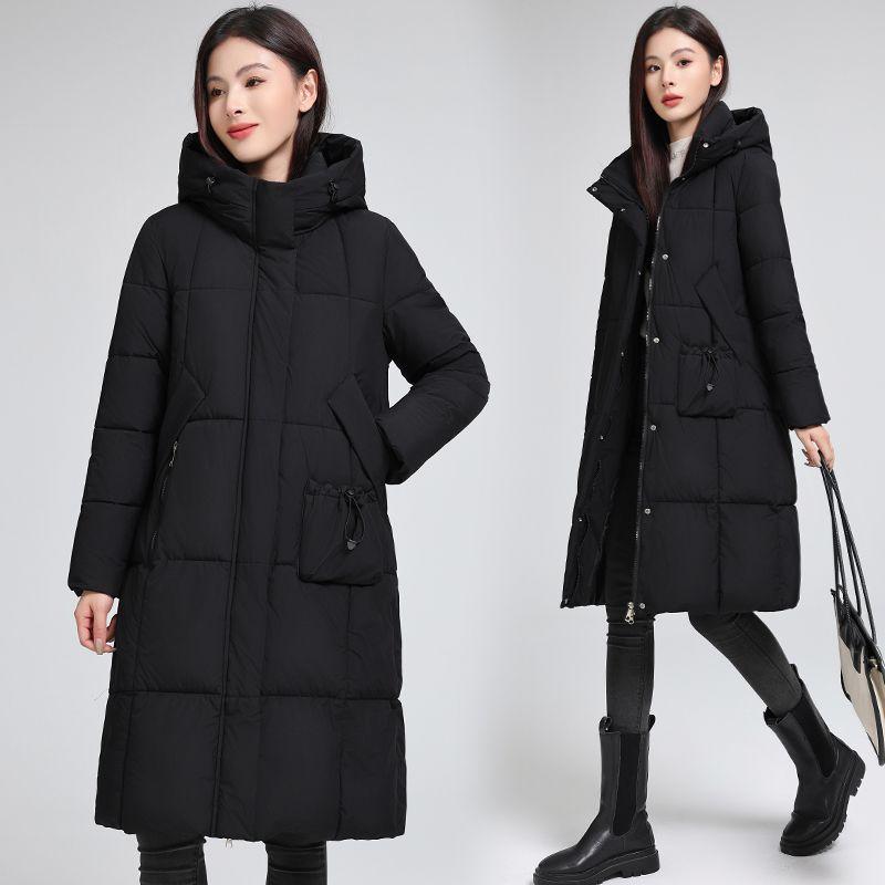 Fashionable Long Hooded Down Cotton-padded Jacket, Loose Cotton-padded Jacket for Women Winter