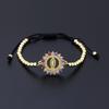 Nidin Men Classic 9 Styles Virgin Mary Bracelets Women Crystal Bracelets Christian Adjustable Handmade Copper CZ Bead Jewelry