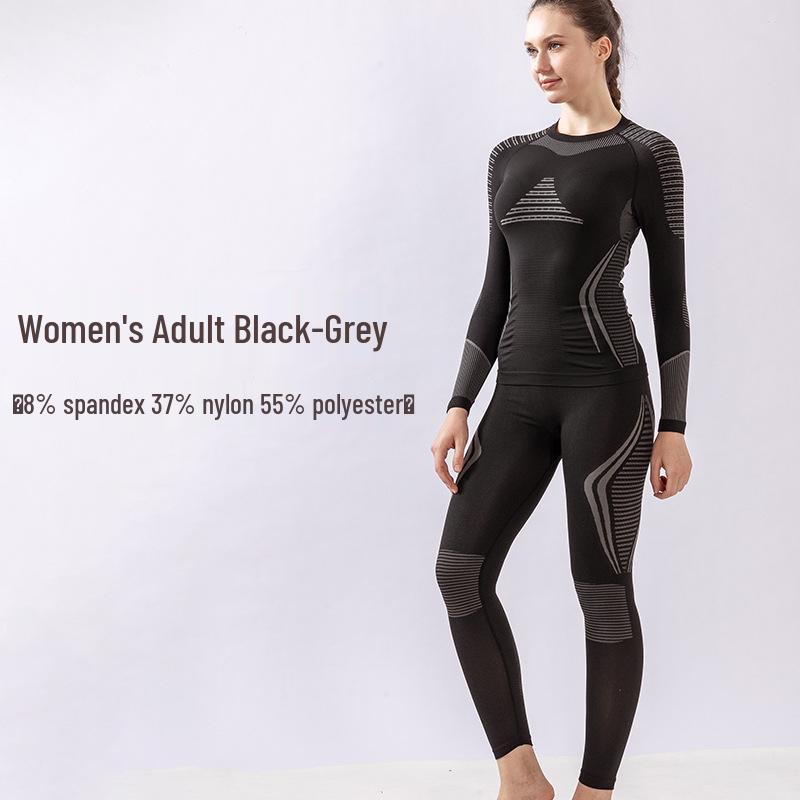 

Осінньо-зимовий компресійний лижний костюм з вологовідвідними властивостями, швидкосохнучий, дихаючий, теплий для занять спортом на відкритому повітрі S