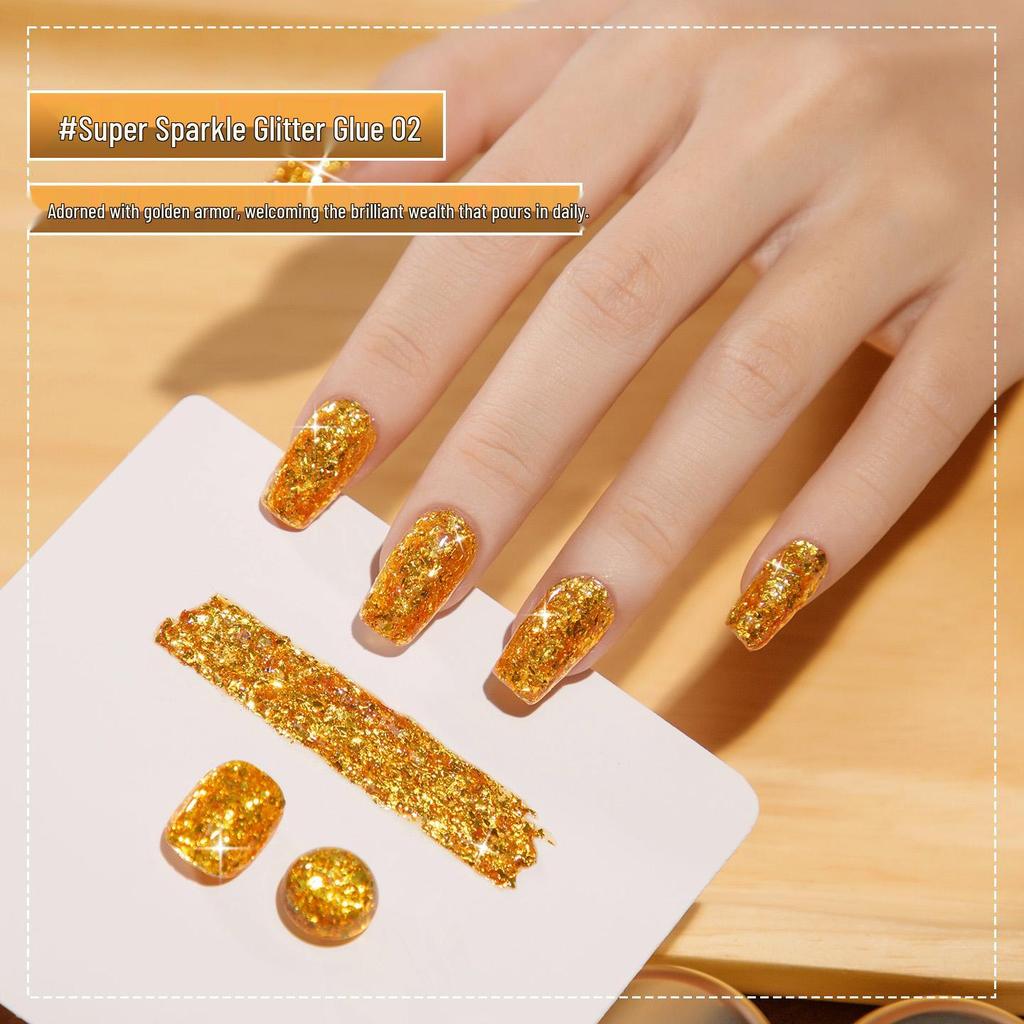 Rich Noble Glitter Gel Nail Polish - Old Money Style 2025 Whitening Meilade Blazing Sparkle Radiant Nail Art