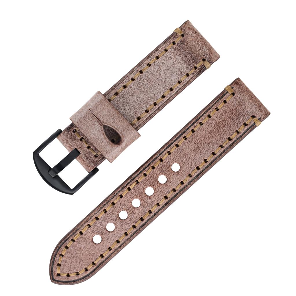 Applicable Apple Strap Soft Vegetable Tanned Horse Rein Leather Cowhide Handmade Thickened Genuine Leather Strap Iwatch Men'S And Women'S