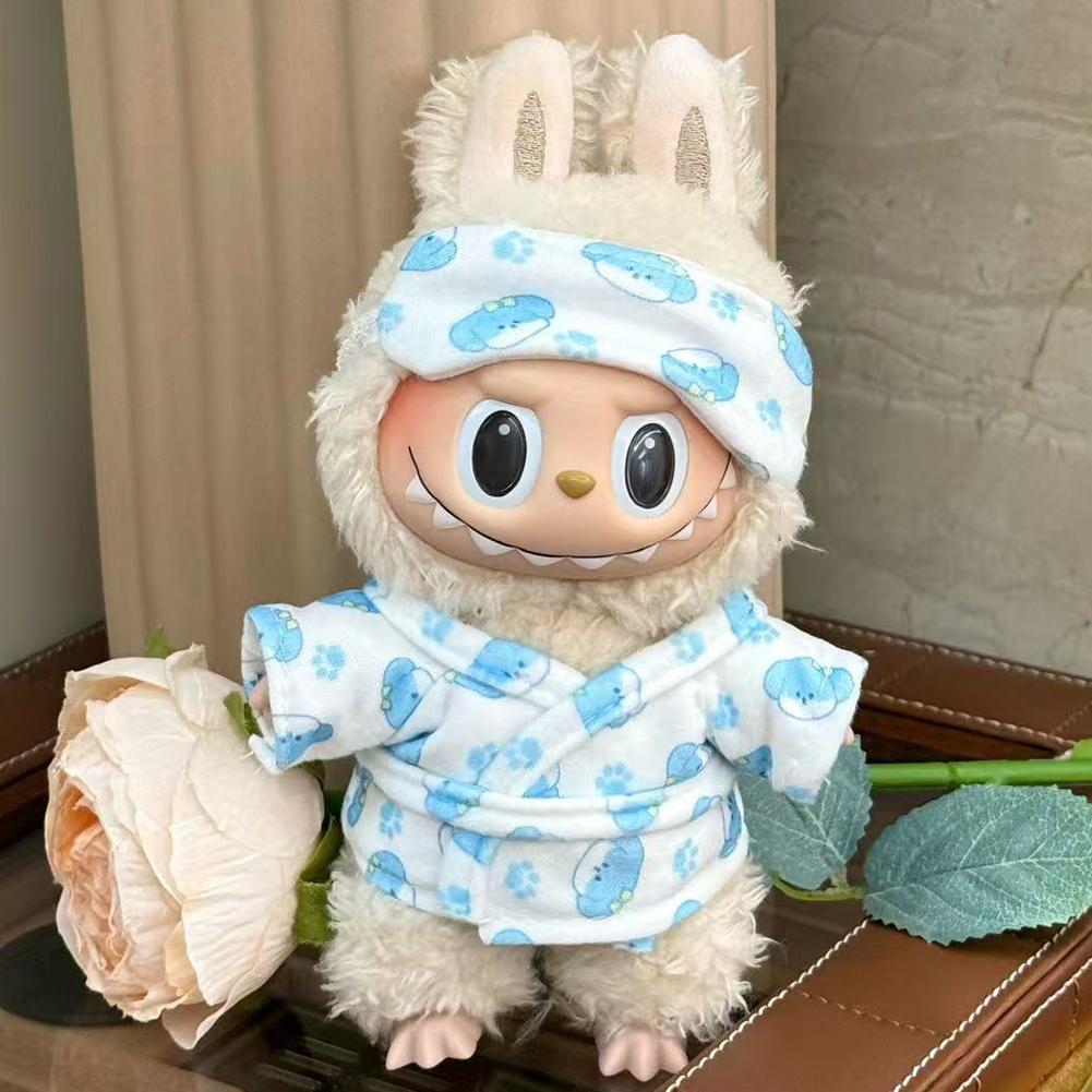 

Для 17см Куклы Лабубу Одежда Модная Одежда Пижама Кукольная Одежда Подбор Цвета Маска для Глаз Аксессуары для Кукол Милое Украшение Маленькая Одежда 01