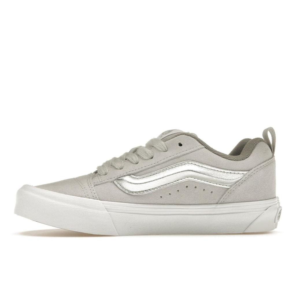 Vans Knu-Skool Metallic Silver Unisex Sneakers True-White VN0009QCX1K