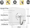 10-100PCS Transparent Stainless Steel Strong Self-adhesive Hooks Bathroom Towel Clothes Storage Sticky Hooks Key Pendant Storag