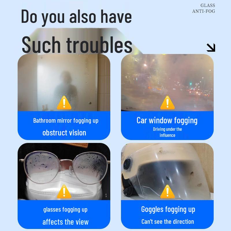 Anti-Fog Spray for Car Glass, Eyeglasses, Goggles, and Helmet Visors