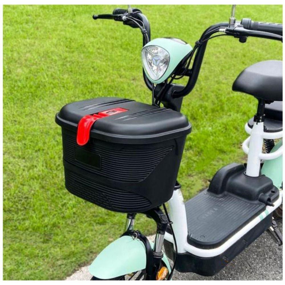Plastic Electric Scooter Basket Large Capacity Anti-theft Baskets Replacement