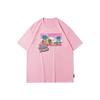 Li-Ning Tricou Larg cu Mânecă Scurtă cu Imprimeu Model Desen Animat Unisex Topuri Fengxian-Roz AHSR904-1