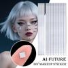 Hot Silver Temporary Stickers Glitter Techwear AI Future DIY Makeup Sticker Waterproof Face Stickers Cosplay Accessories