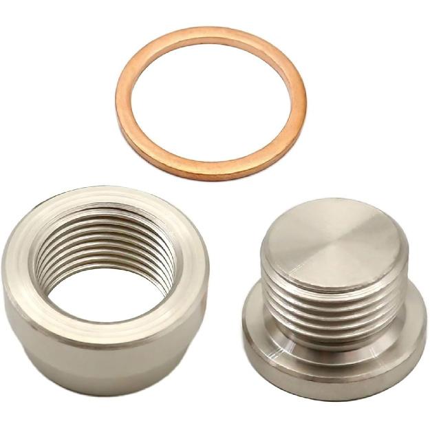 FZJDSD 12MM KIT STEEL BUNG & STEEL PLUG + WASHER Transmission sump drain plug Oil pan drain plug (weld in)