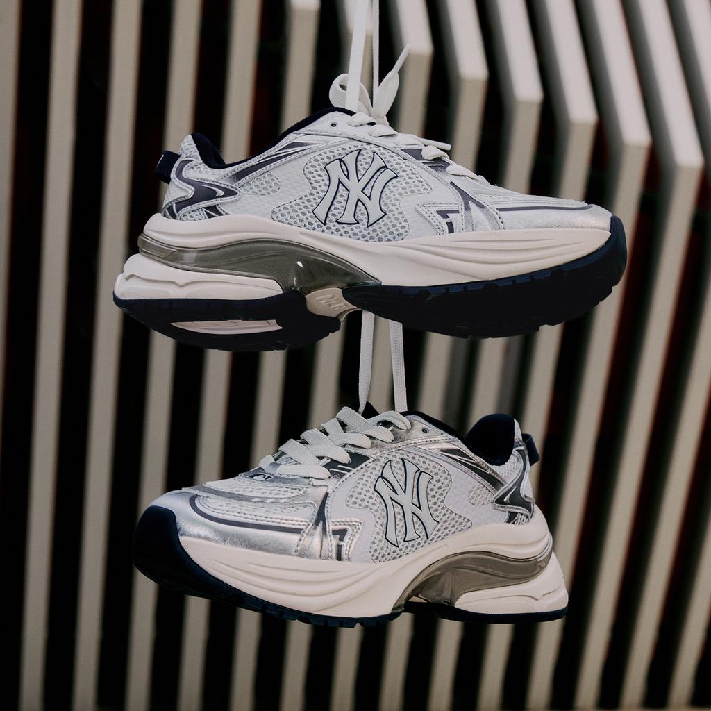 MLB New York Yankees Running Shoes Unisex Low Top Silver/Gray 3ARNSPL4N-50GRL
