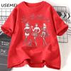 Lets Go Retro Halloween Spooky Mama Tshirt Women Casual Cotton Fall Witchy Tshirt Short Sleeve Womens Clothing Fall Tshirts