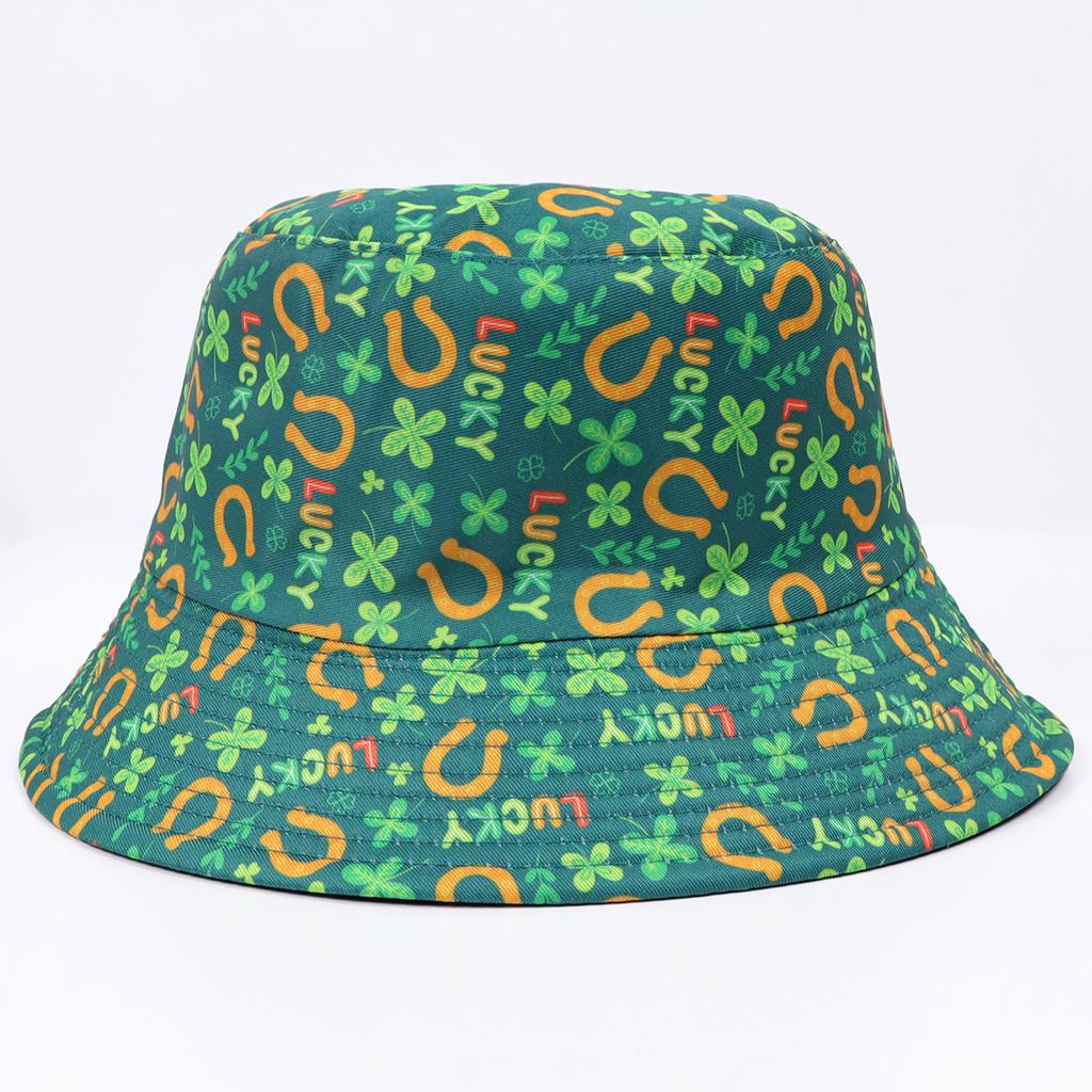 Spring and Summer New Irish Festival Shade Basin Hat Clover St. Patrick's Day Fisherman Hat