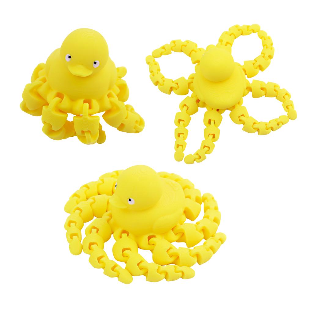 3D Printed Octopus Duck Model, Joints Can Swing, Novel Animal Shapes, Creative Stress Relieving Toys