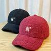 Autumn and Winter Three Dimensional Hat Type Lambswool Embroidered Letter Baseball Cap for Women Casual Trendy Versatile Face Showing Small Duck Cap