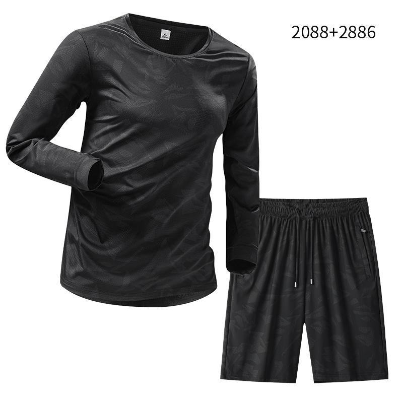 Camouflage Sports Suit Men s Round Neck Women s Casual Suit Women s Two-piece Set 2XL чёрный