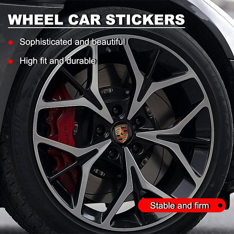 4 ks 56mm Samolepka Středové Krytky Nábojů Kol Auta Příslušenství Pro Porsche Boxster Cayenne Panamera Macan Cayman 911 918 996 917 991