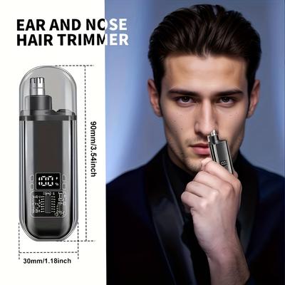 1PACK This Portable Nose Hair Trimmer Features a Washable Blade Head and a 30-day Battery Life. It Is Suitable for Daily Business Trips and Travels