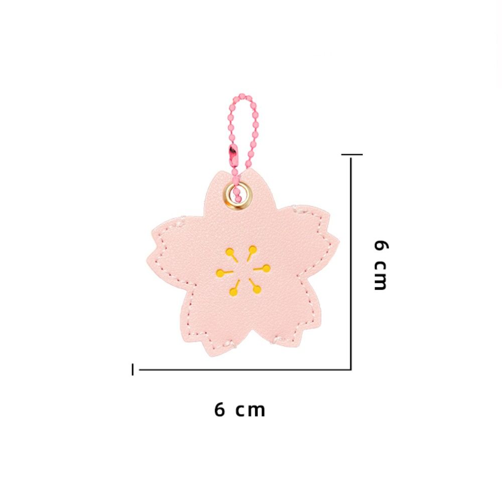 Flower Cartoon Mini Key Case PU Leather Protective Case Durable Key Cover Cap