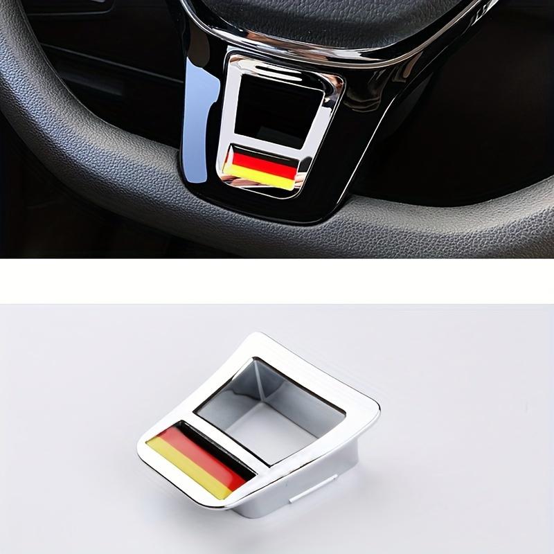 Chrome V.-W Steering Wheel Emblem, ABS Resin, for Rline, Tiguan, Passat B7 B8 CC, Jetta, Golf 7 MK7, G-TI, Polo, Car Interior Accessory