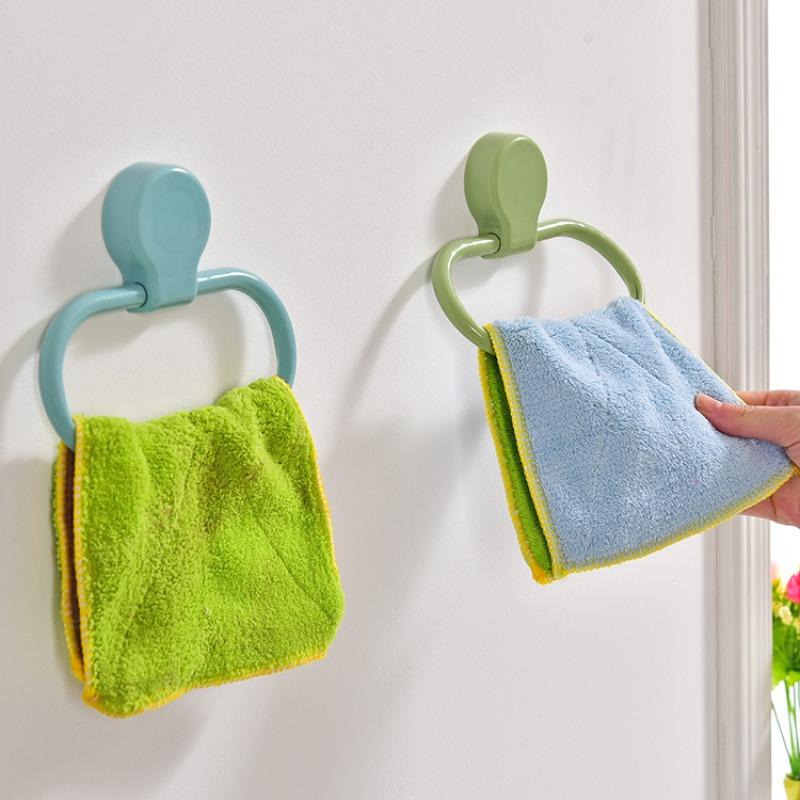 The Bathroom Towel Rack Is Seamless and Does Not Require Drilling. The Kitchen Rag Hanging Rack Is Adjustable and Wall-mounted