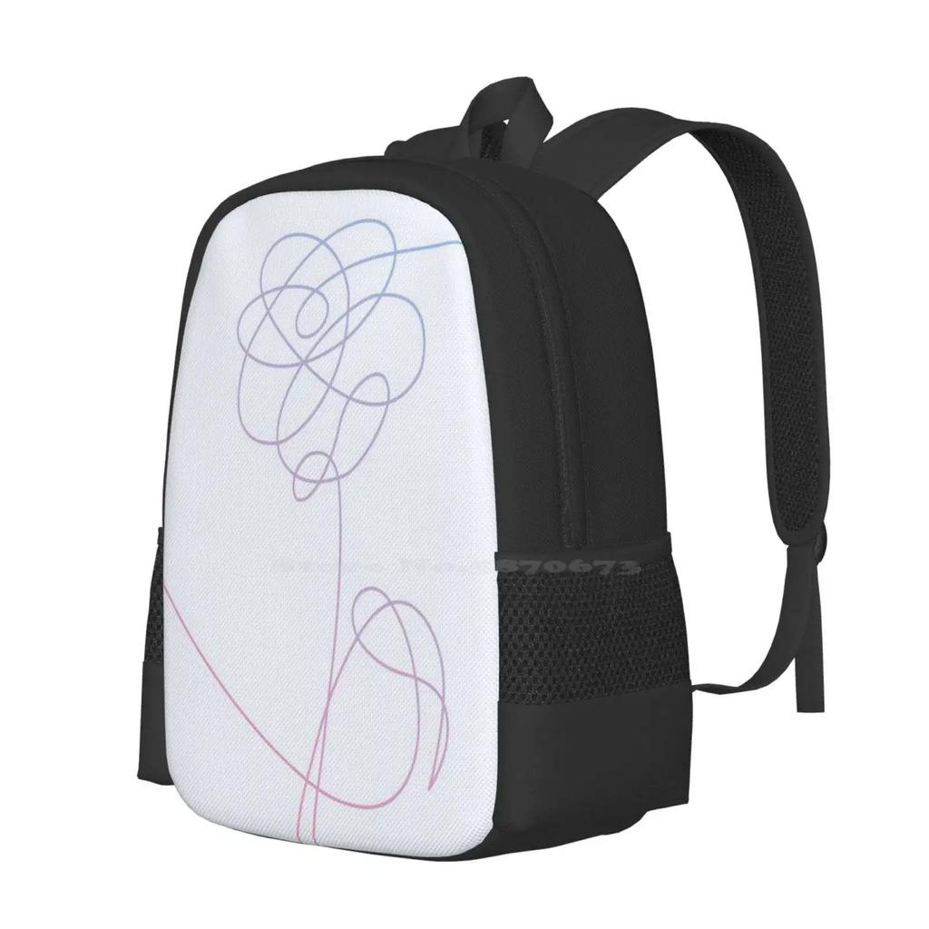 Love Yourself : Her-O Version Large Capacity School Backpack Laptop Bags Kpop Love Yourself Boys Flower Her Rap Monster
