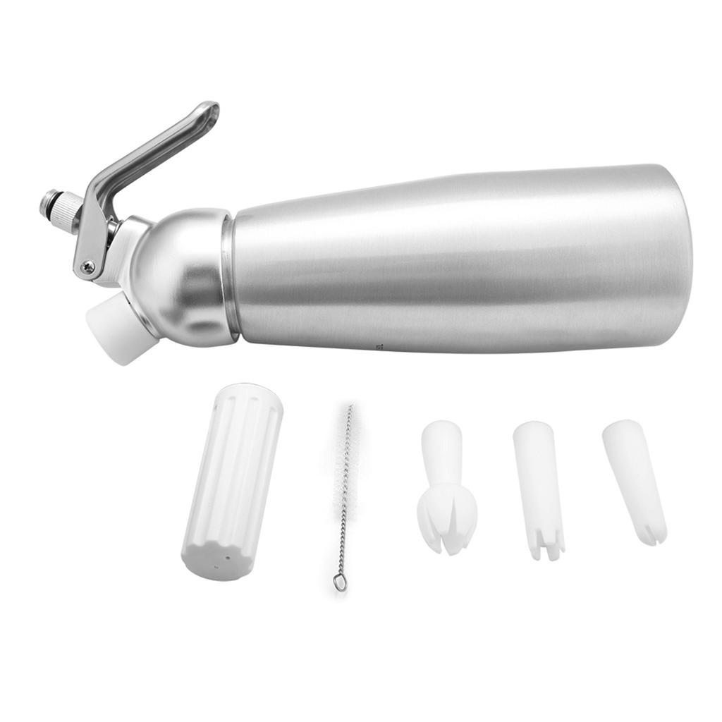 Aluminum Whipped Cream Dispenser Bundle With Three Nozzles Kitchen 1000ml