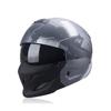 Scorpion Vintage Motorcycle Biker Helmet 368 Mecha Silver Full Face Warrior Combination Harley Retro Headgear