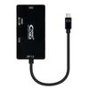 Nanocable USB-C To SVGA / DVI / HDMI Converter - 3 In 1. USB-C/M-VGA/H-DVI/H-HDMI/H 4K - 10 Cm - Color Black-10.16.4301-BK