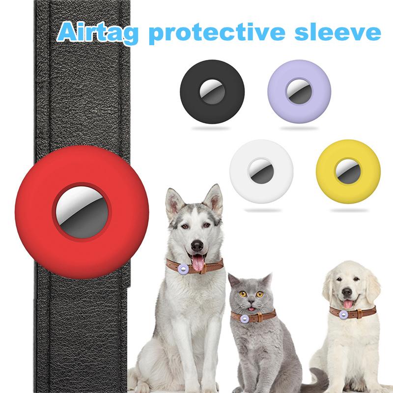 Silikonové pouzdro Airtag pro Apple Cat Dog Collar Clip Cover Pet Anti-Loss Locator