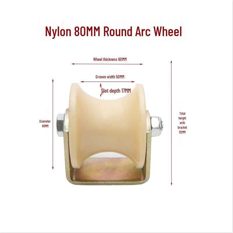Plastic Nylon V-Groove & U-Groove Pulley for Sliding Door Trolley and Steel Wire Rope