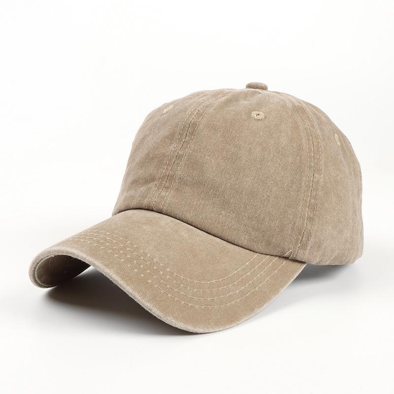 Baseball Cap Women'S Literary Retro Outdoor Soft Top Black Hat Summer Antique Men'S Washed Cotton Cap