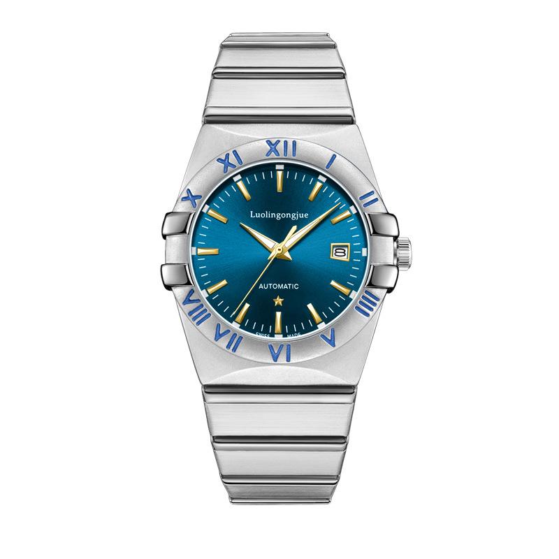 Męski zegarek mechaniczny z automatycznym naciągiem Książę Lotaryngii - Wodoodporny i Luminescencyjny