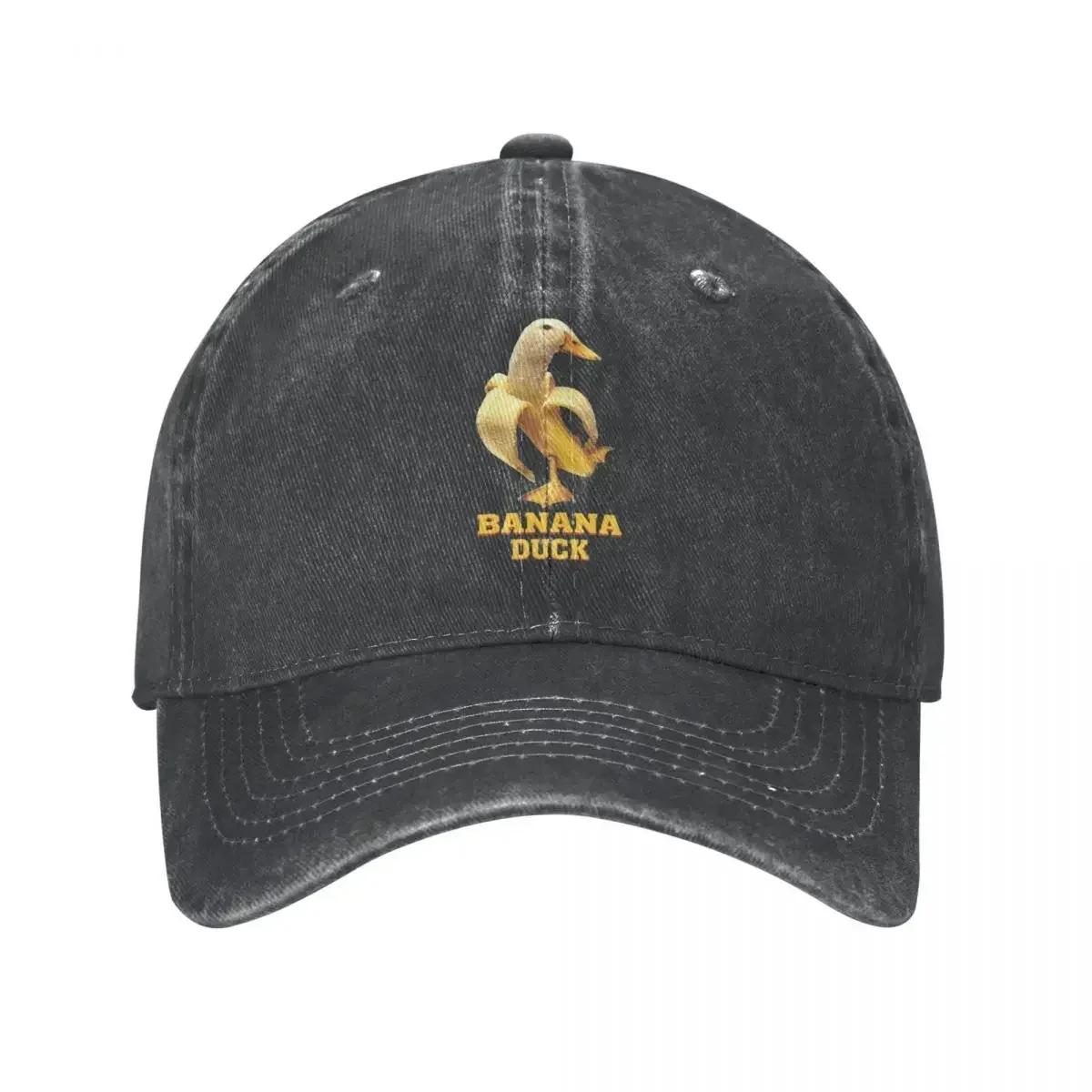 

Banana Duck Unisex Baseball Cap Funny Meme Distressed Washed Hats Cap Vintage Outdoor Summer Unstructured Soft Headwear One Size