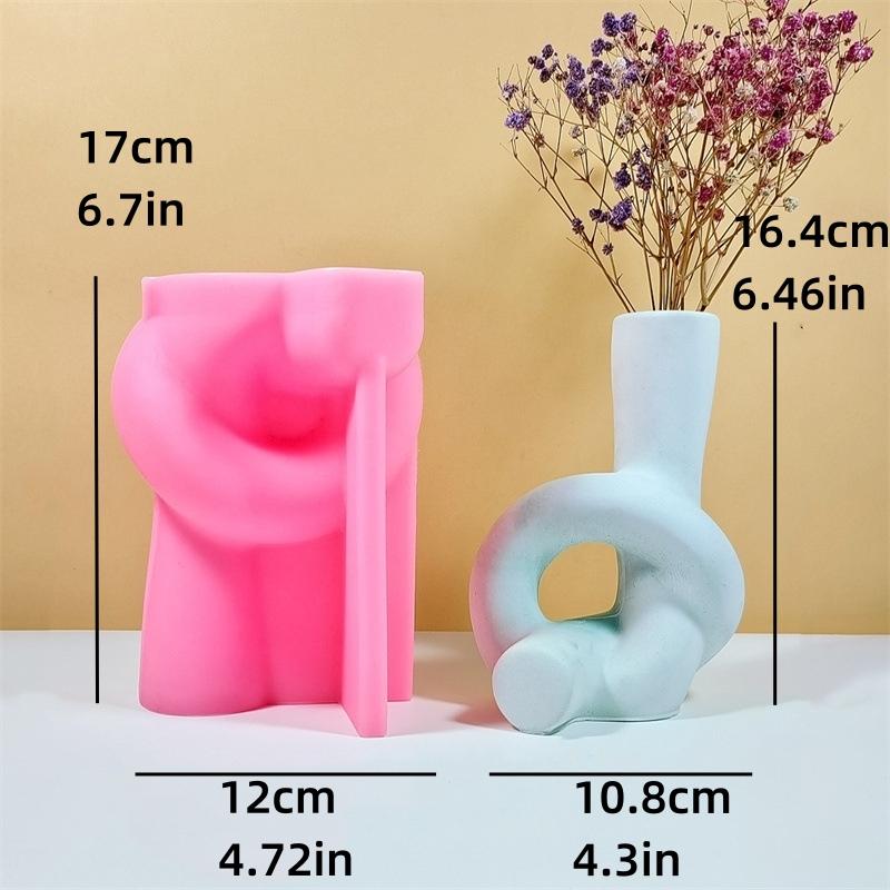 Hollow heart flower vase resin silicone mold heart-shaped vase concrete mould Valentine's Day gift Love flower pot gypsum molds