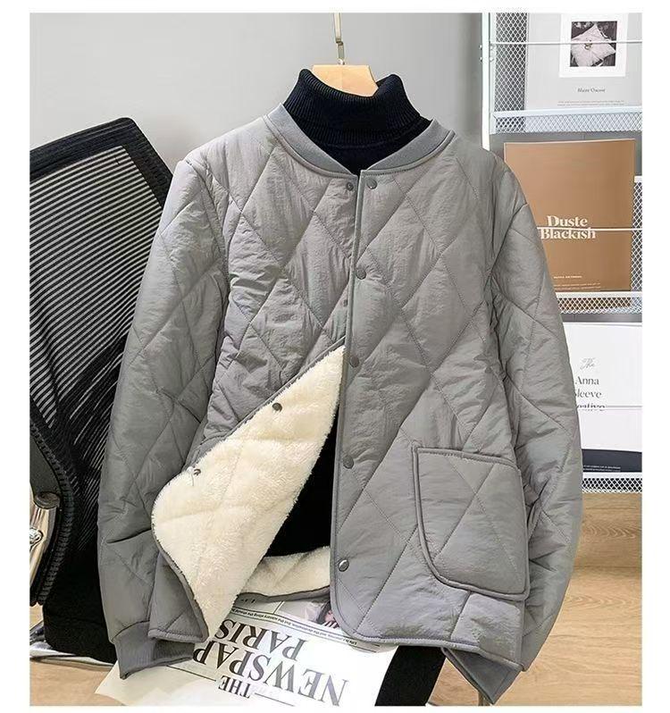 Herren Übergröße Gepolsterte Winterjacke - Fleecegefüttert, Verdickter Stehkragen, Stilvolle & Warme Freizeit-Oberbekleidung