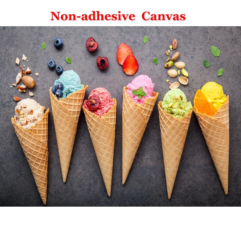 

3D Фотообои Мороженое Обои Для Ресторана Кухни Комнаты Декор Наклейка Настенная Бумага Современное Искусство Настенное Покрытие 300cm (W) x 200cm (H)