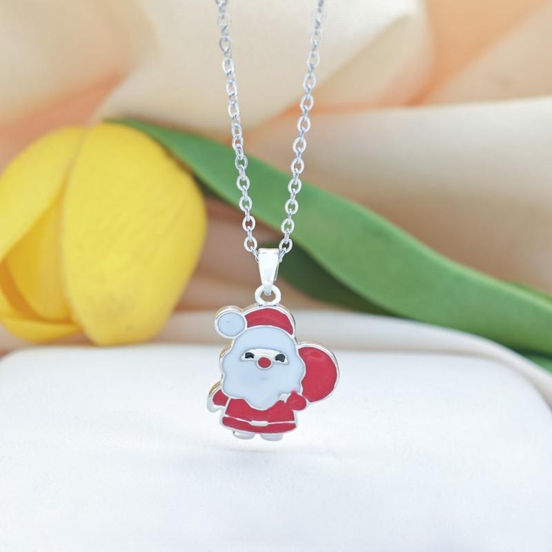 Christmas Necklace Women Titanium Steel Festive Design Trendy Accessory