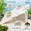 Shrimp Shelter Aquarium Corner Hideout, under Gravel Betta Fish Cave Tunnel, Breeding Stone-Look Hideout Viewing Tunnel for Tank Small Hideaway
