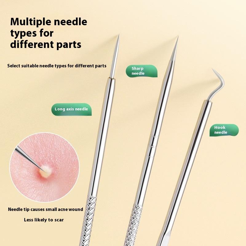 5/7/8Pcs Ultra-Fine Cell Pimples Blackhead Clip Tweezers Beauty Face Health Salon Special Blackhead Remover Acne Needle Tool