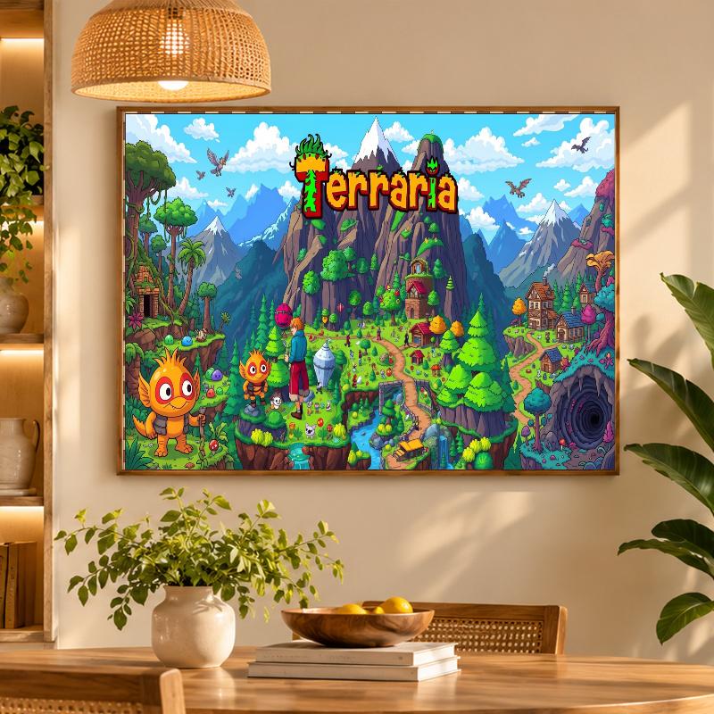 5D Diamond Painting Terraria DIY Full Drill Diamond Art Kit Home Decoration