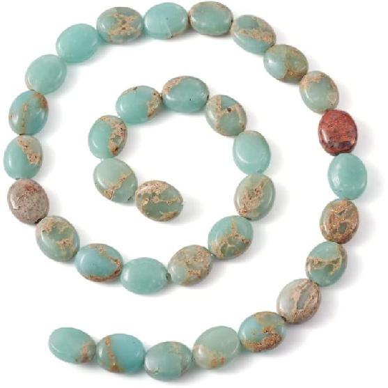 Fashewelry 20pcs Natural Carnelian Gemstone Beads 18x13mm Flat Oval Healing Crystal Loose Stone Beads for Jewelry Necklace Bracelet Earring Craft,